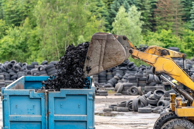 Impacto del caucho reciclado y su contribución.